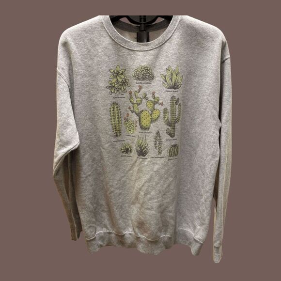 Vintage Fifth Sun Succulent Graphic Crewneck Sweatshirt Size M - Picture 1 of 4